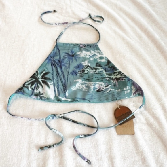 NEW Faherty Bikini Top size XXS Tropical Palm Print - Picture 1 of 6